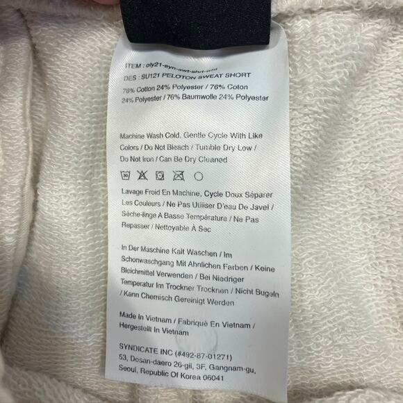 Peloton Womens Large SU121 Sweat Short Cream Pockets Active Loungewear - Picture 10 of 16